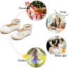 imageFelix ampamp Flora Girls Toddler Little Ballet Shoes  Flower Girls Mary Jane Flats Dress Shoes Party WeddingB897ivory White