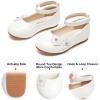 imageFelix ampamp Flora Girls Toddler Little Ballet Shoes  Flower Girls Mary Jane Flats Dress Shoes Party WeddingB897pl White