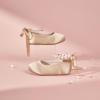 imageFelix ampamp Flora Girls Toddler Little Ballet Shoes  Flower Girls Mary Jane Flats Dress Shoes Party WeddingB898dark Nude