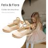 imageFelix ampamp Flora Girls Toddler Little Ballet Shoes  Flower Girls Mary Jane Flats Dress Shoes Party WeddingB898dark Nude