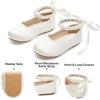 imageFelix ampamp Flora Girls Toddler Little Ballet Shoes  Flower Girls Mary Jane Flats Dress Shoes Party WeddingB898ivory White