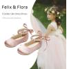 imageFelix ampamp Flora Girls Toddler Little Ballet Shoes  Flower Girls Mary Jane Flats Dress Shoes Party WeddingB898pink