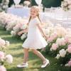 imageFelix ampamp Flora Girls Toddler Little Ballet Shoes  Flower Girls Mary Jane Flats Dress Shoes Party WeddingB898pl White