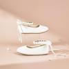 imageFelix ampamp Flora Girls Toddler Little Ballet Shoes  Flower Girls Mary Jane Flats Dress Shoes Party WeddingB898pl White