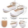 imageFelix ampamp Flora Girls Toddler Little Ballet Shoes  Flower Girls Mary Jane Flats Dress Shoes Party WeddingB898white