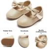 imageFelix ampamp Flora Toddler Flower Girl Dress Shoes  Girl Ballet Flats Party School Shoes WeddingB317 Glitter Gold