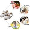 imageFelix ampamp Flora Toddler Flower Girl Dress Shoes  Girl Ballet Flats Party School Shoes WeddingB317 Glitter Silver