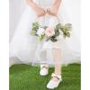imageFelix ampamp Flora Toddler Flower Girl Dress Shoes  Girl Ballet Flats Party School Shoes WeddingB317glitter White