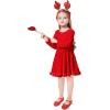 imageFelix ampamp Flora Toddler Flower Girl Dress Shoes  Girl Ballet Flats Party School Shoes WeddingB802glitter Red