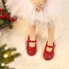 imageFelix ampamp Flora Toddler Flower Girl Dress Shoes  Girl Ballet Flats Party School Shoes WeddingB802glitter Red