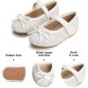 imageFelix ampamp Flora Toddler Flower Girl Dress Shoes  Girl Ballet Flats Party School Shoes WeddingB802glitter White