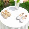 imageFelix ampamp Flora Toddler Flower Girl Dress Shoes  Girl Ballet Flats Party School Shoes WeddingB802glitter White