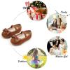 imageFelix ampamp Flora Toddler Flower Girl Dress Shoes  Girl Ballet Flats Party School Shoes WeddingB803brown