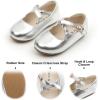 imageFelix ampamp Flora Toddler Flower Girl Dress Shoes  Girl Ballet Flats Party School Shoes WeddingB863silver