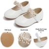 imageFelix ampamp Flora Toddler Flower Girl Dress Shoes  Girl Ballet Flats Party School Shoes WeddingB873pl White