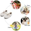 imageFelix ampamp Flora Toddler Flower Girl Dress Shoes  Girl Ballet Flats Party School Shoes WeddingB880glitter White