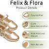 imageFelix ampamp Flora Toddler Flower Girl Dress Shoes  Girl Ballet Flats Party School Shoes WeddingB888fl Gold