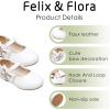 imageFelix ampamp Flora Toddler Flower Girl Dress Shoes  Girl Ballet Flats Party School Shoes WeddingB888fl White