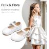 imageFelix ampamp Flora Toddler Flower Girl Dress Shoes  Girl Ballet Flats Party School Shoes WeddingB888fl White