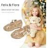 imageFelix ampamp Flora Toddler Flower Girl Dress Shoes  Girl Ballet Flats Party School Shoes WeddingB888glitter Gold