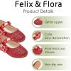 imageFelix ampamp Flora Toddler Flower Girl Dress Shoes  Girl Ballet Flats Party School Shoes WeddingB888glitter Red