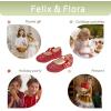 imageFelix ampamp Flora Toddler Flower Girl Dress Shoes  Girl Ballet Flats Party School Shoes WeddingB888glitter Red