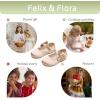 imageFelix ampamp Flora Toddler Flower Girl Dress Shoes  Girl Ballet Flats Party School Shoes WeddingB888s Dark Nude