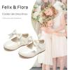imageFelix ampamp Flora Toddler Flower Girl Dress Shoes  Girl Ballet Flats Party School Shoes WeddingB890ivory White
