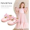 imageFelix ampamp Flora Toddler Flower Girl Dress Shoes  Girl Ballet Flats Party School Shoes WeddingB890light Pink