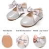imageFelix ampamp Flora Toddler Flower Girl Dress Shoes  Girl Ballet Flats Party School Shoes WeddingB890silver