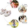 imageFelix ampamp Flora Toddler Flower Girl Dress Shoes  Girl Ballet Flats Party School Shoes WeddingB890silver