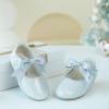 imageFelix ampamp Flora Toddler Flower Girl Dress Shoes  Girl Ballet Flats Party School Shoes WeddingB890silver
