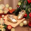 imageFelix ampamp Flora Toddler Flower Girl Dress Shoes  Girl Ballet Flats Party School Shoes WeddingB899fl Gold