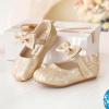 imageFelix ampamp Flora Toddler Flower Girl Dress Shoes  Girl Ballet Flats Party School Shoes WeddingB901glitter Gold