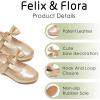imageFelix ampamp Flora Toddler Flower Girl Dress Shoes  Girl Ballet Flats Party School Shoes WeddingB901glitter Gold