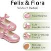 imageFelix ampamp Flora Toddler Flower Girl Dress Shoes  Girl Ballet Flats Party School Shoes WeddingB901glitter Pink