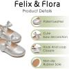 imageFelix ampamp Flora Toddler Flower Girl Dress Shoes  Girl Ballet Flats Party School Shoes WeddingB901glitter Silver