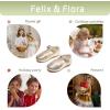 imageFelix ampamp Flora Toddler Flower Girl Dress Shoes  Girl Ballet Flats Party School Shoes WeddingB902gold