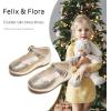 imageFelix ampamp Flora Toddler Flower Girl Dress Shoes  Girl Ballet Flats Party School Shoes WeddingB902gold