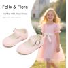 imageFelix ampamp Flora Toddler Flower Girl Dress Shoes  Girl Ballet Flats Party School Shoes WeddingB902light Pink