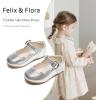 imageFelix ampamp Flora Toddler Flower Girl Dress Shoes  Girl Ballet Flats Party School Shoes WeddingB902silver