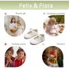 imageFelix ampamp Flora Toddler Flower Girl Dress Shoes  Girl Ballet Flats Party School Shoes WeddingB902white