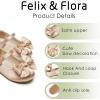 imageFelix ampamp Flora Toddler Flower Girl Dress Shoes  Girl Ballet Flats Party School Shoes WeddingB904dark Nude