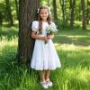 imageFelix ampamp Flora Toddler Flower Girl Dress Shoes  Girl Ballet Flats Party School Shoes WeddingB904white
