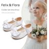 imageFelix ampamp Flora Toddler Flower Girl Dress Shoes  Girl Ballet Flats Party School Shoes WeddingB904white