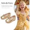 imageFelix ampamp Flora Toddler Flower Girl Dress Shoes  Girl Ballet Flats Party School Shoes WeddingBf02gold