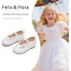 imageFelix ampamp Flora Toddler Flower Girl Dress Shoes  Girl Ballet Flats Party School Shoes WeddingBf02white