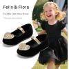 imageFelix ampamp Flora Toddler Flower Girl Dress Shoes  Girl Ballet Flats Party School Shoes WeddingBf12black