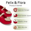 imageFelix ampamp Flora Toddler Flower Girl Dress Shoes  Girl Ballet Flats Party School Shoes WeddingBf12red