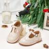 imageFelix ampamp Flora Toddler Girl Mary Jane Dress Shoes  Ballet Flats for Girl Party School ShoesB422beige